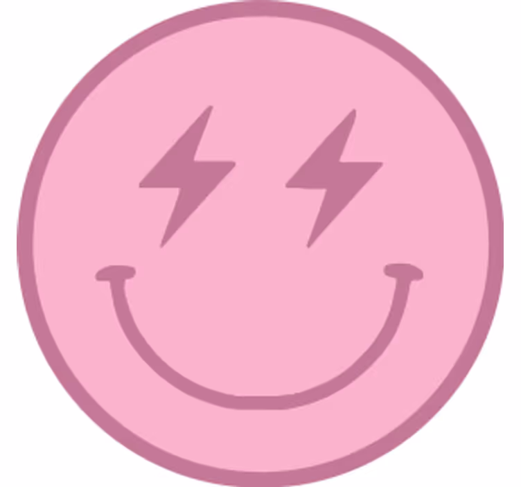 Sous verre geek Émoticône rose ludique - TenStickers