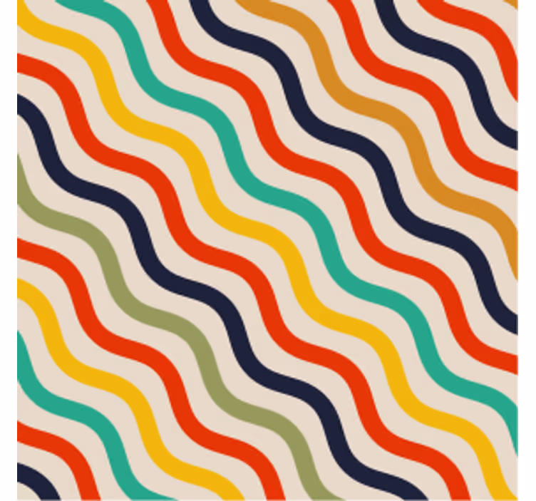 Sous verre motif ondulé coloré - TenStickers