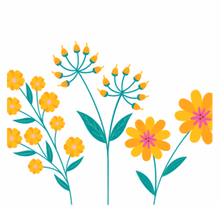 Sous verre bière composition de fleurs vives - TenStickers