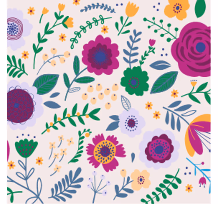 Sous verre geek composition florale colorée - TenStickers