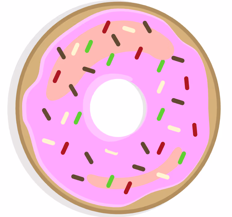 Sous verre geek dessert glacé rose - TenStickers