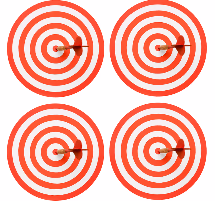 Sous verre geek motif spirale de cible - TenStickers