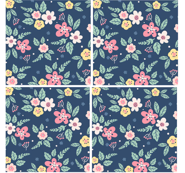 Sous verre moderne au design floral élégant - TenStickers