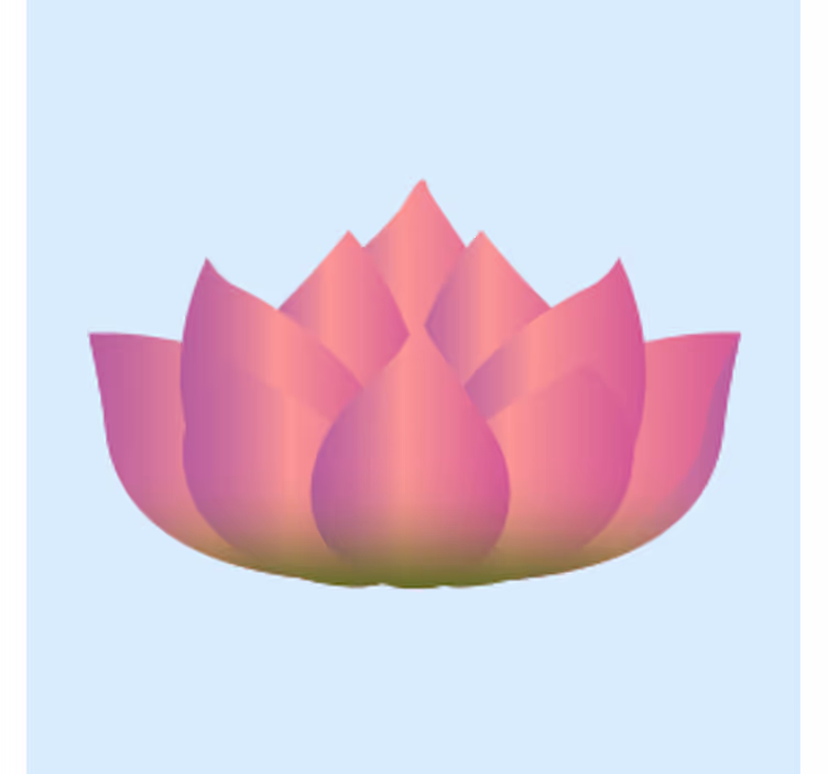 Sous verre geek fleur de lotus en éclosion - TenStickers