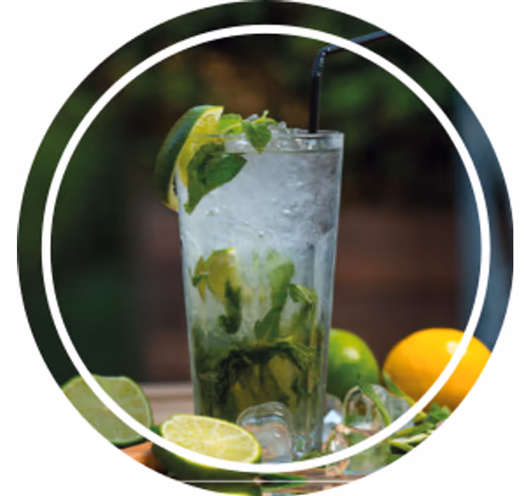 Sous verre moderne boisson menthe rafraîchissante - TenStickers