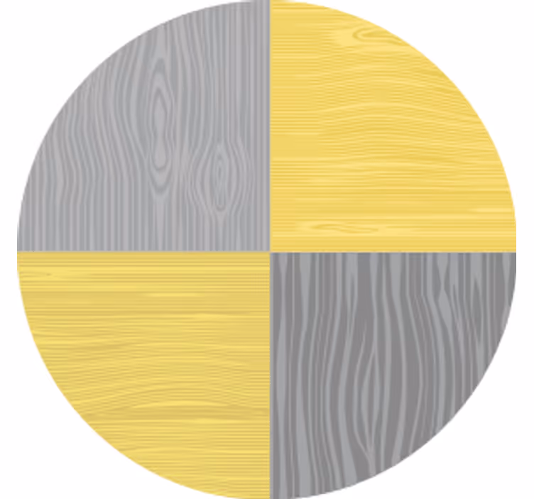 Sous verre motif circulaire bois - TenStickers