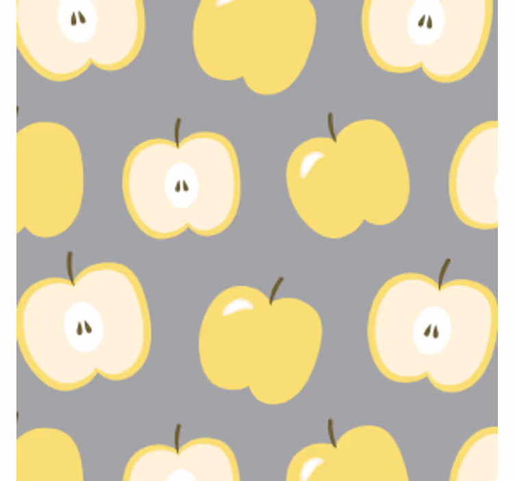 Sous verre geek motif pommes jaunes - TenStickers