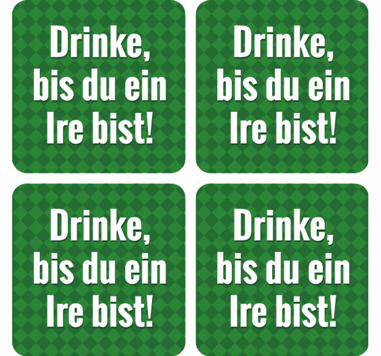 Sous verre bière citations tartan vert - TenStickers