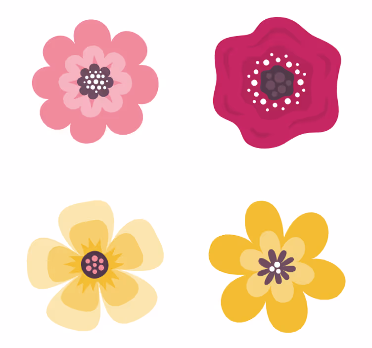 Sous verre geek motifs floraux vibrants - TenStickers