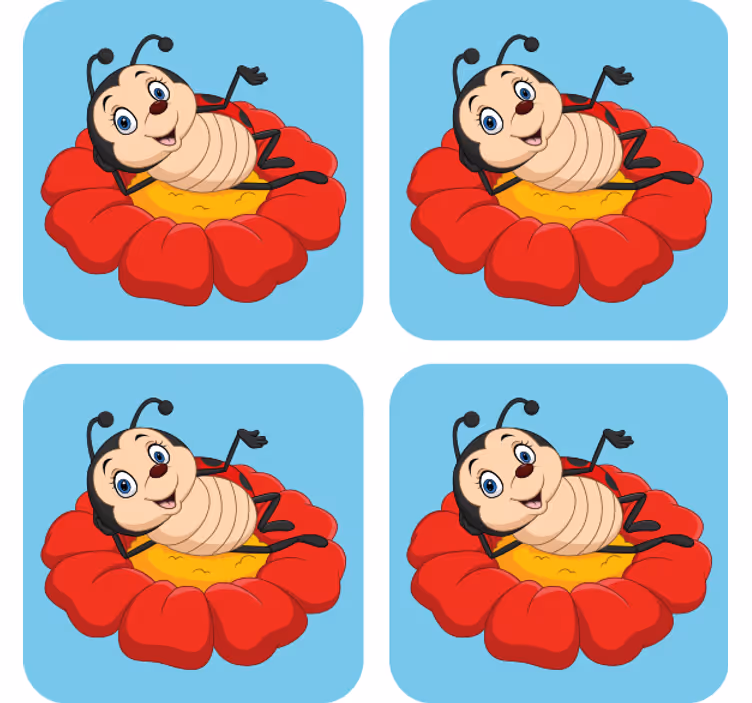 Sous verre geek personnage de bug joyeux - TenStickers