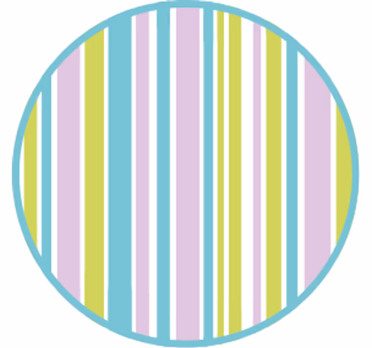 Sous verre cercle rayé coloré - TenStickers