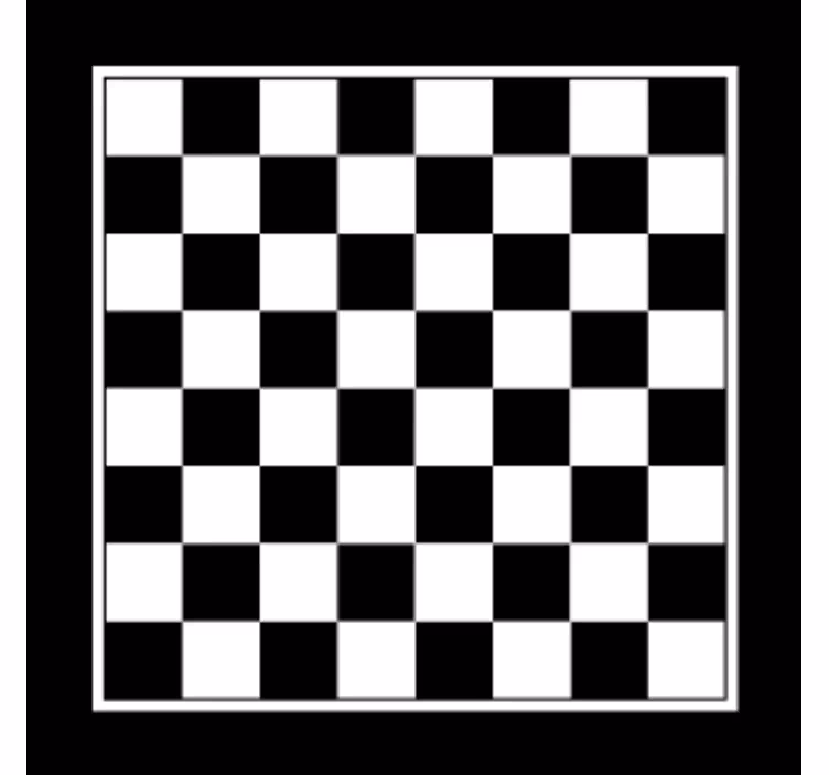 Sous verre geek motif damier noir et blanc - TenStickers
