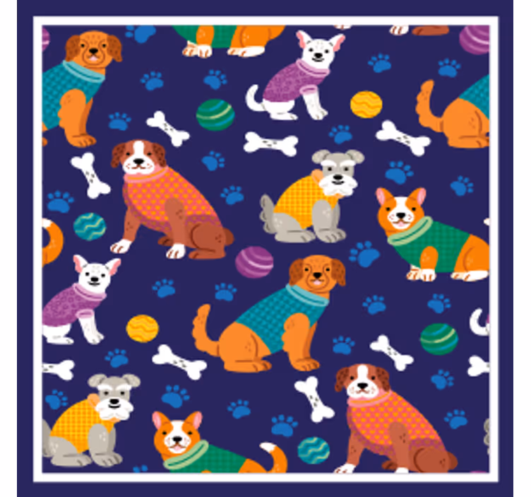 Sous verre personnalisable motifs de chiens colorés - TenStickers