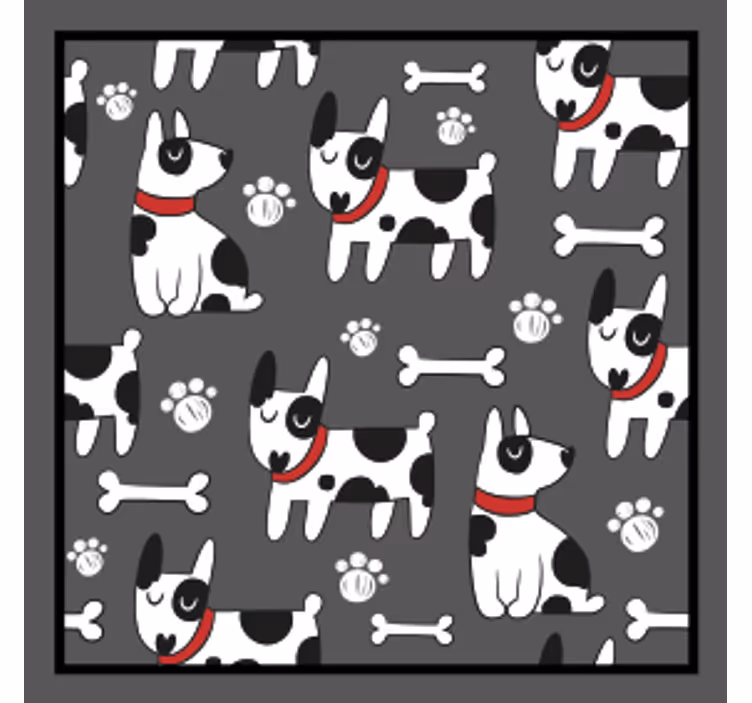 Sous verre moderne motif de chien ludique - TenStickers