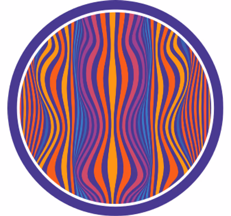 Sous verre motif ondulé vibrant - TenStickers