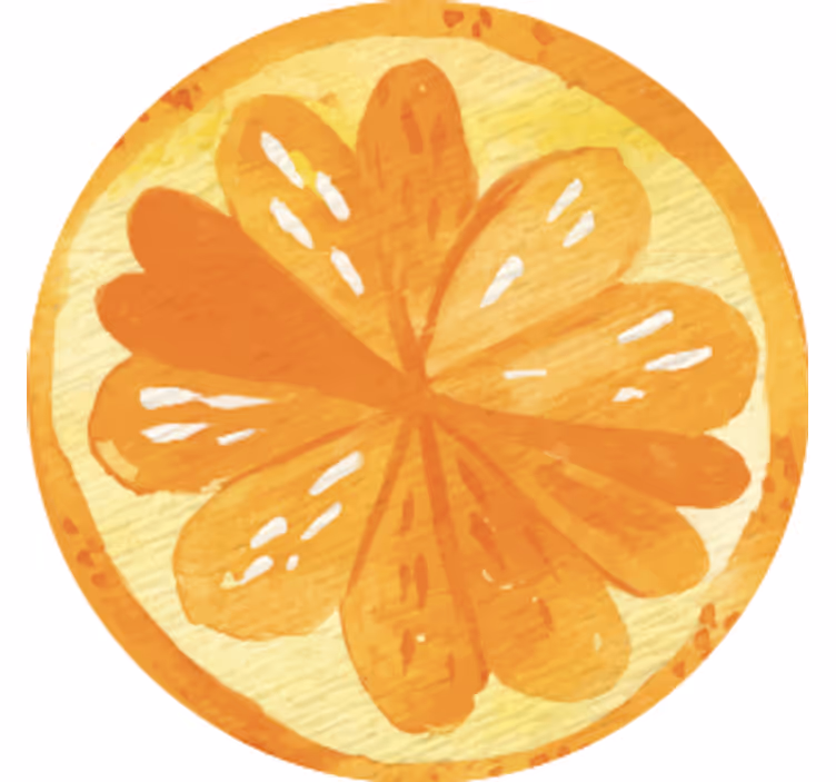 Sous verre concepts de tranches d'agrumes - TenStickers