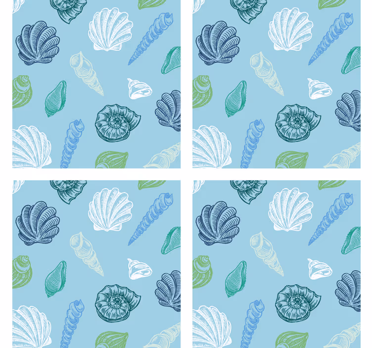 Sous verre motif de coquillages - TenStickers