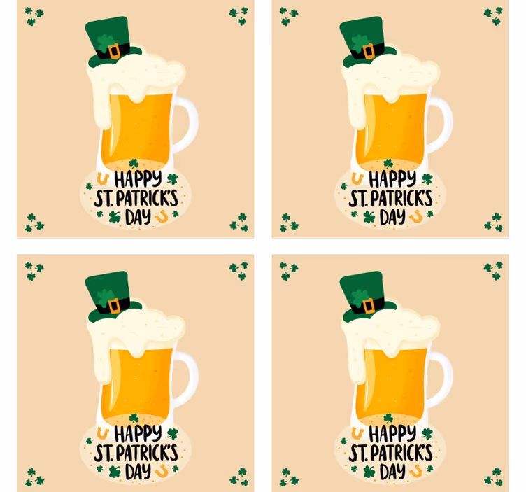 Sous verre bière mug à bière festif - TenStickers
