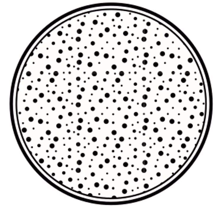 Sous verre motif à pois noirs - TenStickers