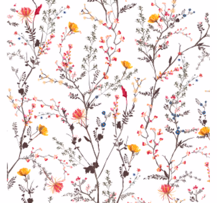 Sous verre motif de branches florales - TenStickers