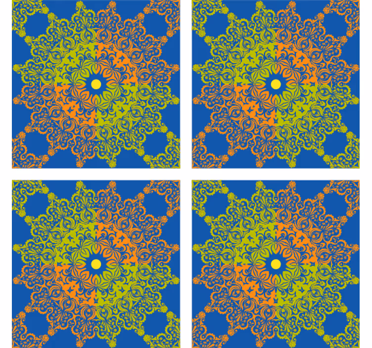 Sous verre carreaux motif de mandala coloré - TenStickers
