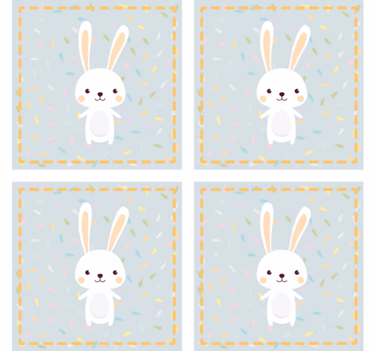 Sous verre geek personnage de lapin mignon - TenStickers