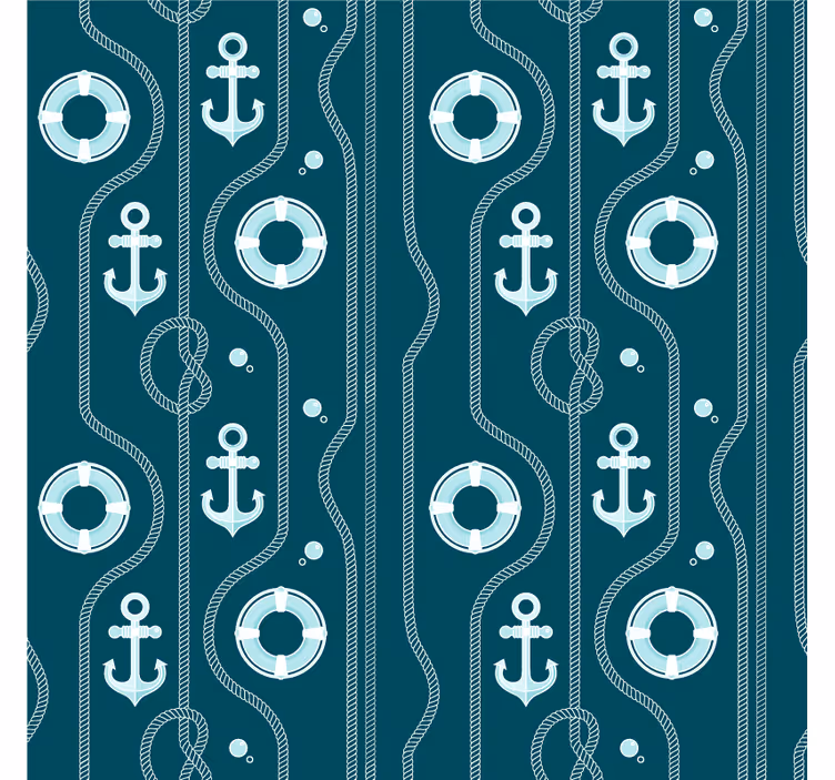 Sous verre bière motif ancres et bouées de sauvetage - TenStickers