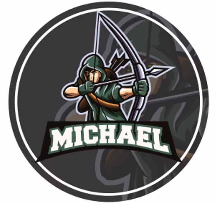 Sous verre personnalisable archer avec prénom - TenStickers