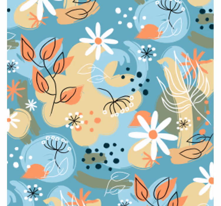 Sous verre moderne motif floral - TenStickers