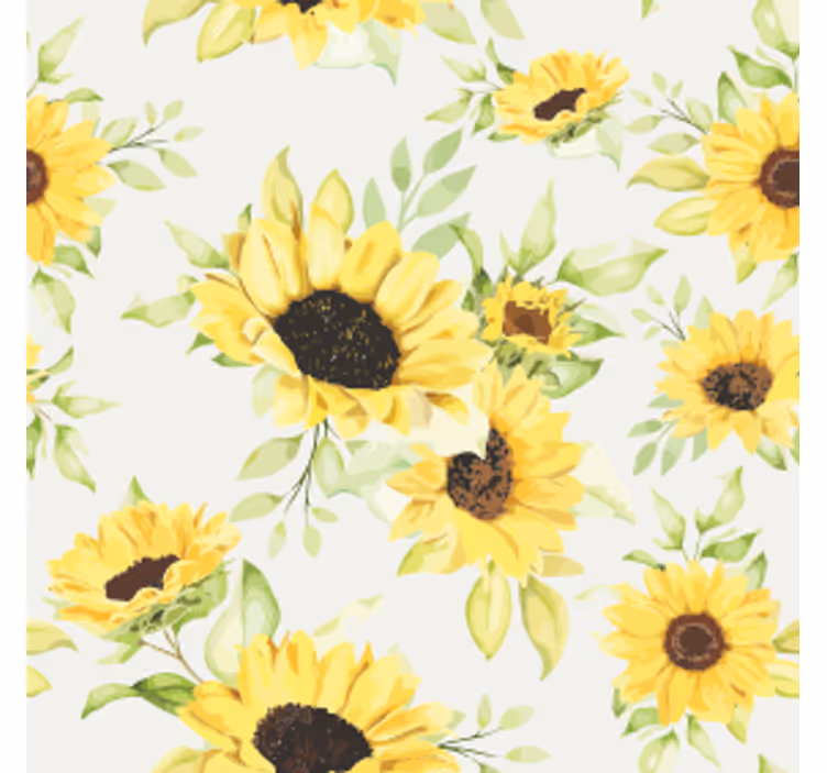 Sous verre geek motif floral tournesol - TenStickers