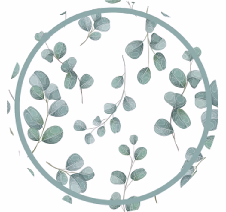 Sous verre motif de feuilles d'eucalyptus - TenStickers