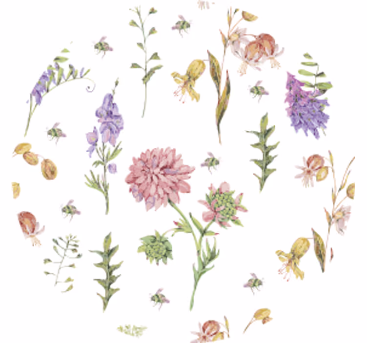 Sous verre accents floraux élégants - TenStickers