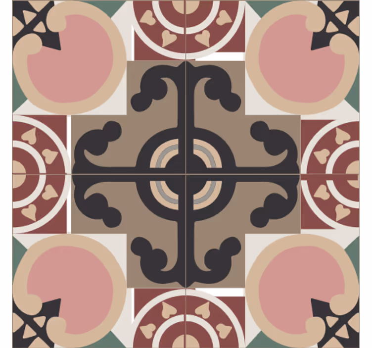 Sous verre carreaux motifs géométriques raffinés - TenStickers