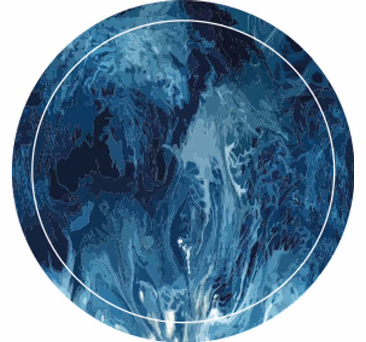 Sous verre motif tourbillon bleu abstrait - TenStickers