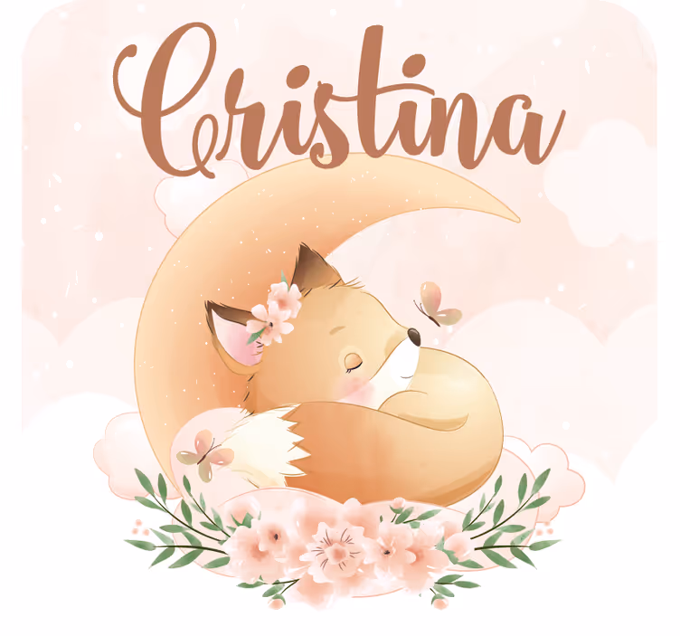 Dessous de verre personnalisé Renard mignon - TenStickers