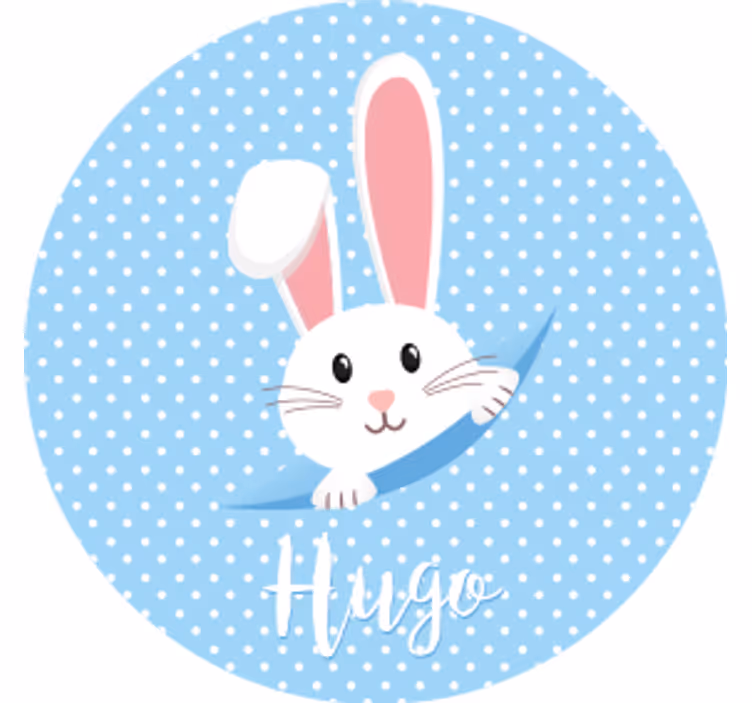 Sous verre mariage design de petit lapin mignon - TenStickers