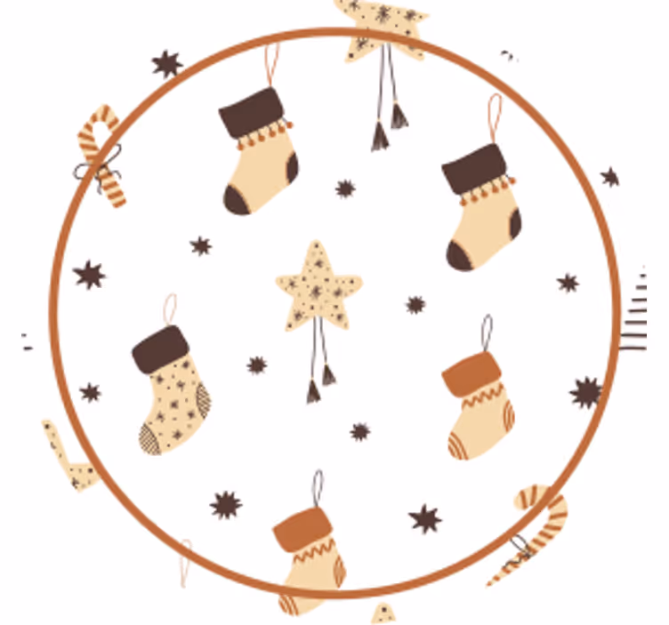 Sous verre noël bas de noël festifs - TenStickers