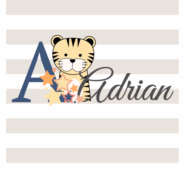 Sous verre personnalisable illustration de tigre fantaisiste - TenStickers