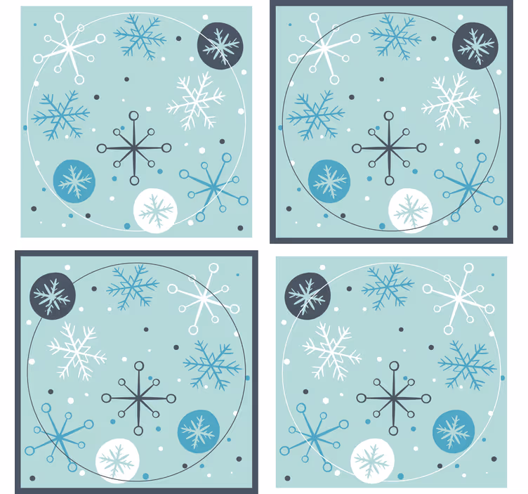 Sous verre noël collection de motifs flocons - TenStickers