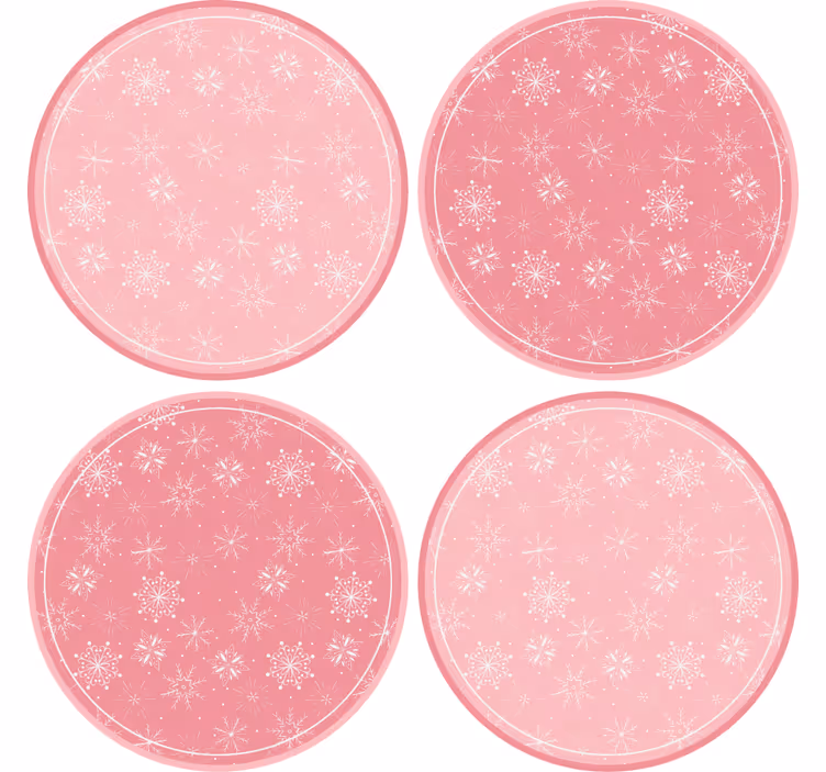 Sous verre noël motif flocon de neige - TenStickers