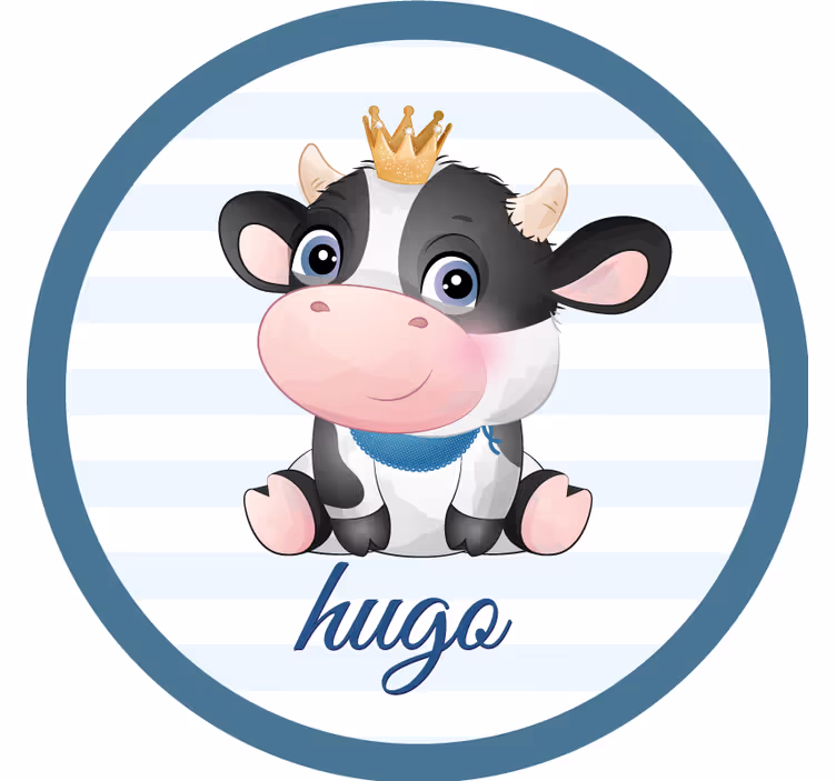 Sous verre personnalisable illustration de vache mignonne - TenStickers