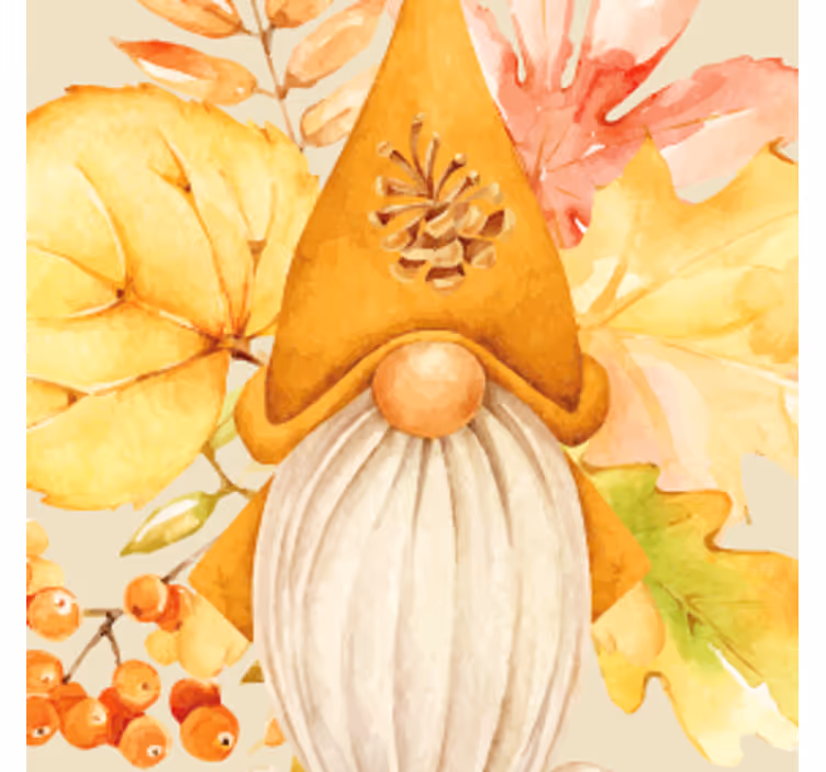 Sous verre halloween design de gnome d'automne - TenStickers