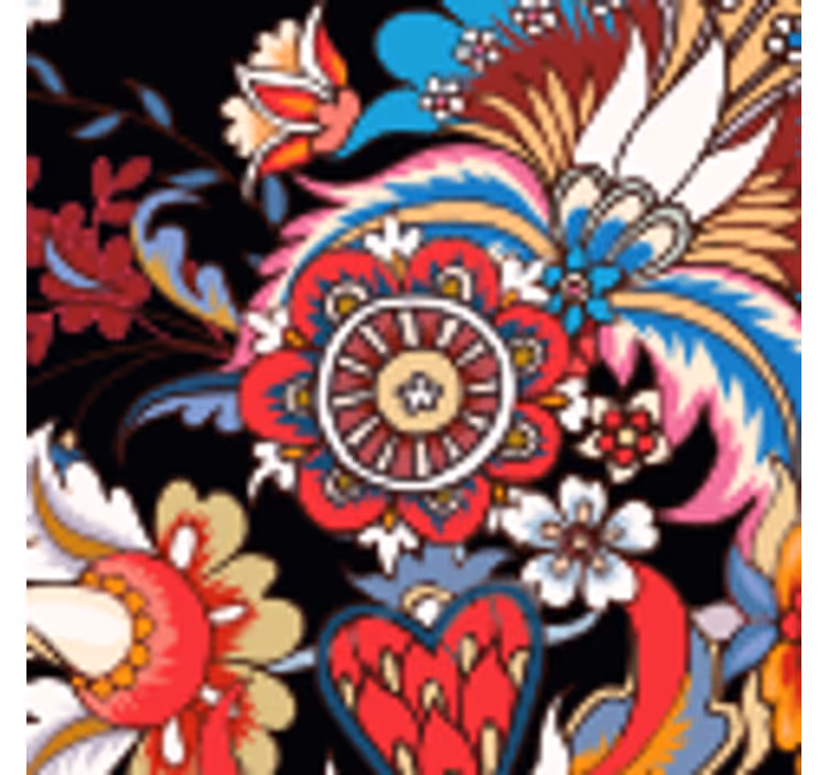 Sous verre composition florale vive - TenStickers