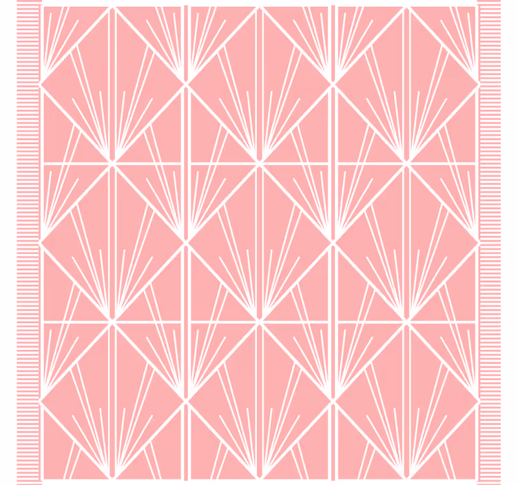 Dessous de verre moderne "art déco" rose et blanc - TenStickers