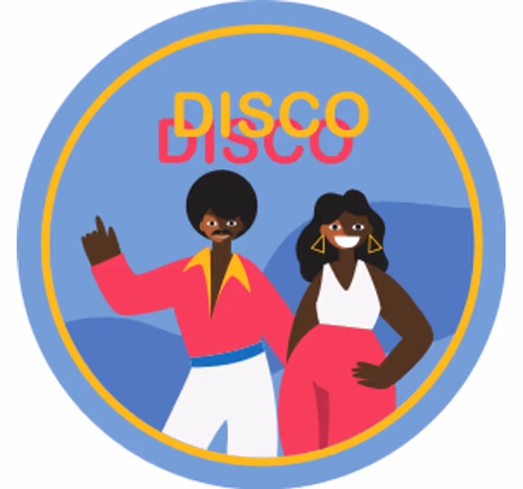 Sous verre geek soirée dansante disco - TenStickers