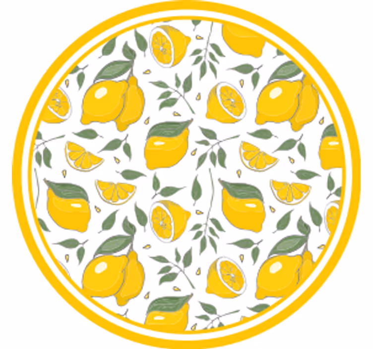Sous verre Éléments de motif citron - TenStickers