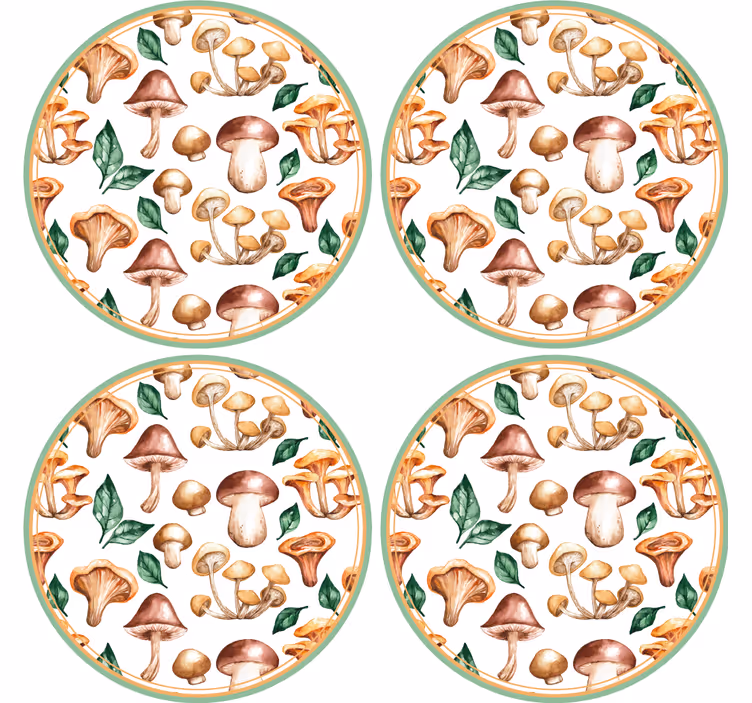 Sous verre geek motifs de champignons - TenStickers