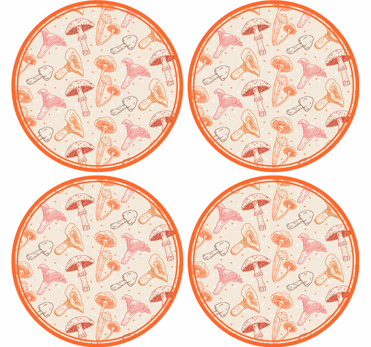 Sous verre geek illustration de champignon fantaisie - TenStickers