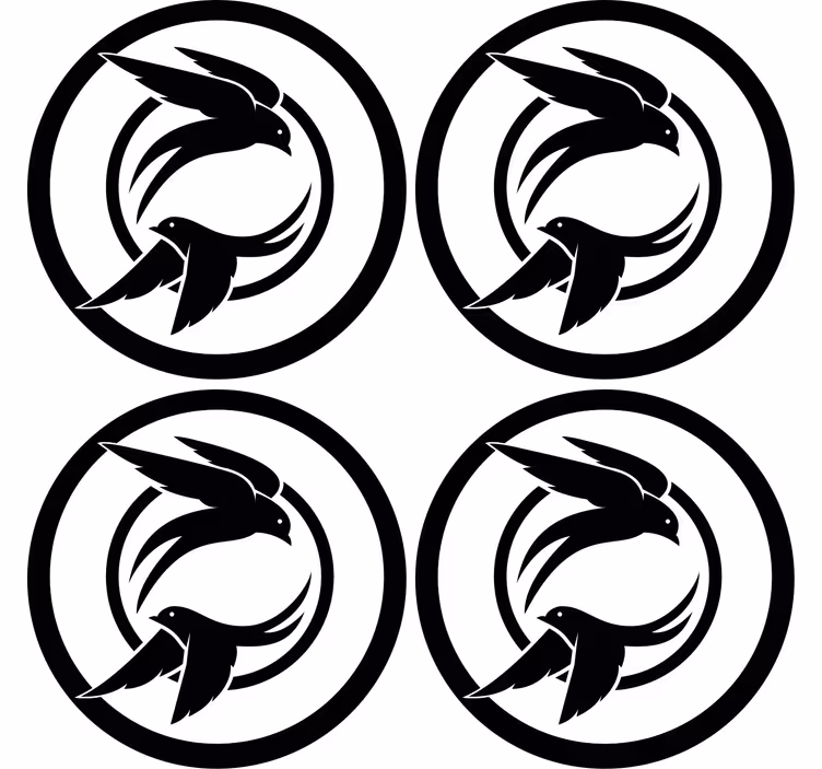 Sous verre geek oiseau stylisé Écusson - TenStickers