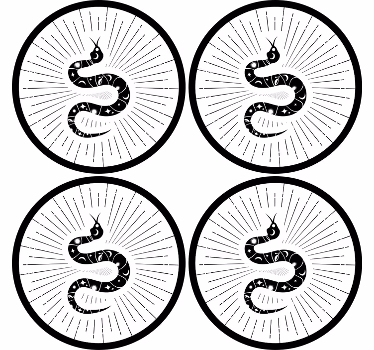 Sous verre geek motif serpent abstrait - TenStickers